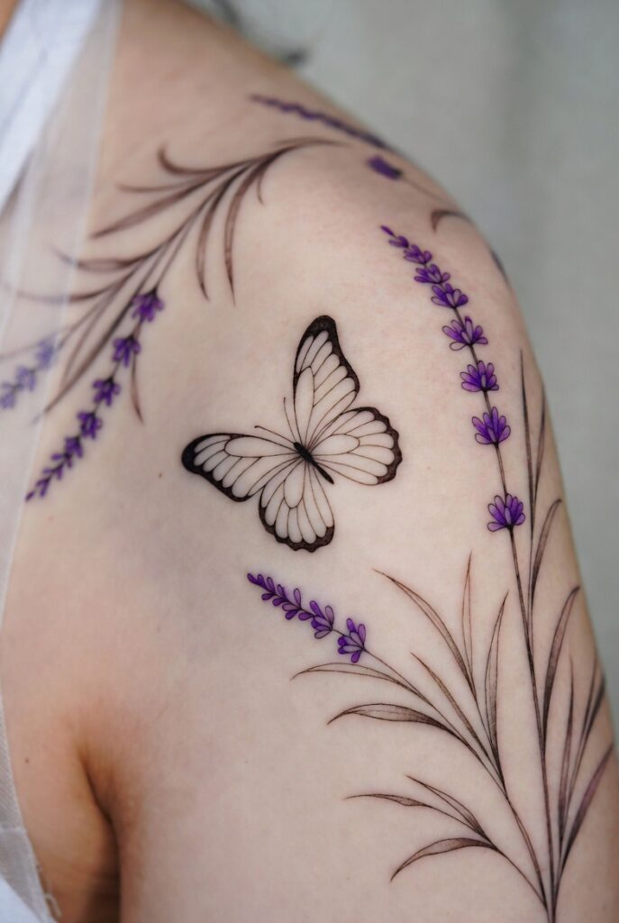 Lavender With a Bee