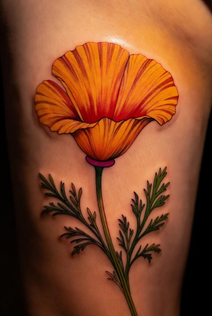 California Poppy Statement Piece