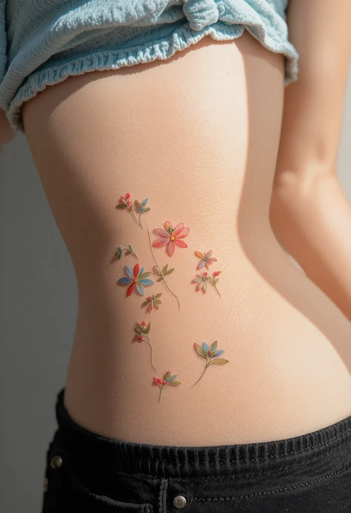 9. Full Ribcage Botanical Piece