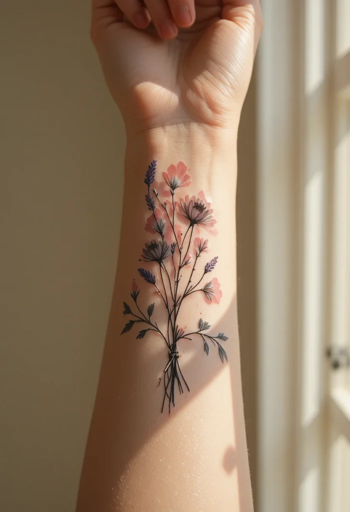 Watercolor Wildflower Bouquet