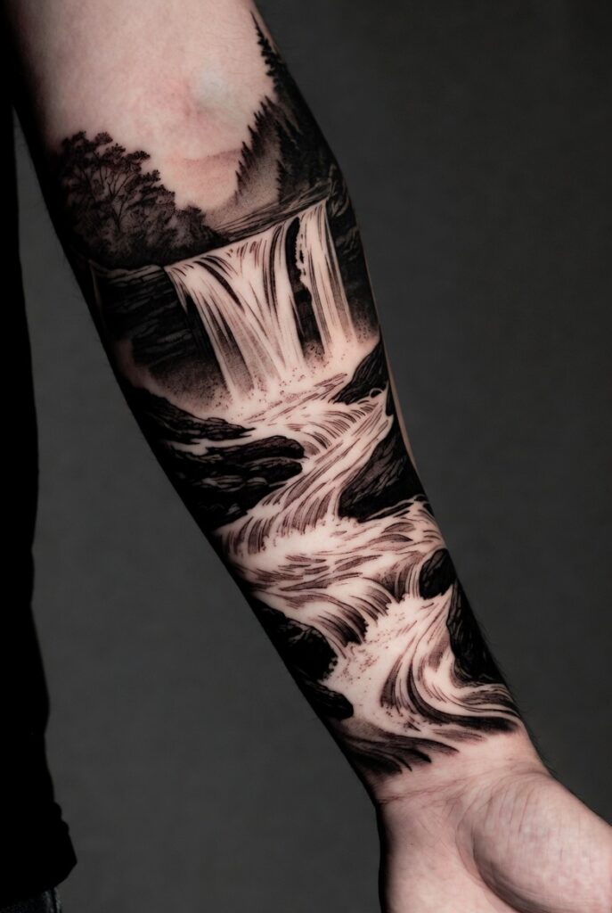 Mountain Range With Mist
Nature Sleeve Tattoo