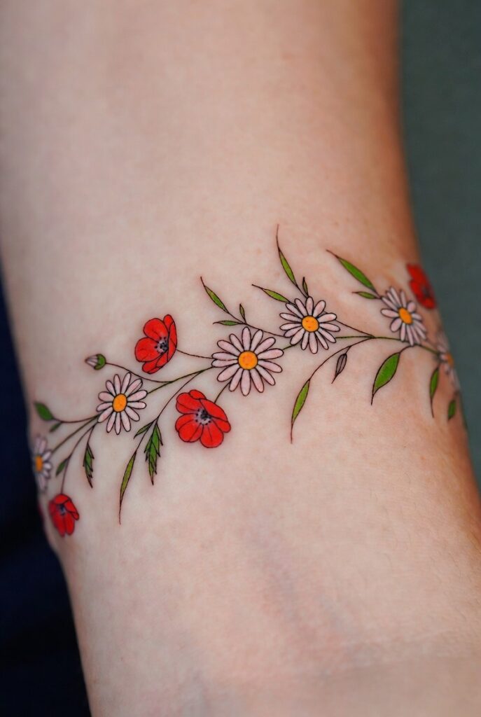 Wildflowers Wrapping the Wrist or Ankle