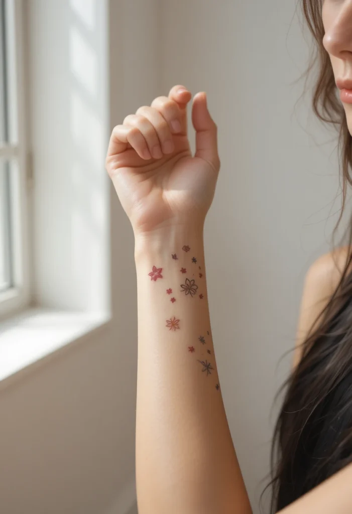 14 meaningful first tattoo ideas for women, including fine-line flowers, constellations, and symbolic small designs