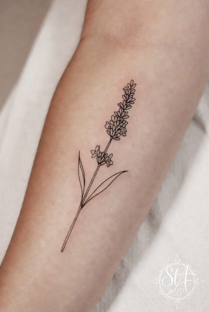 Single Lavender Sprig
Lavender Tattoo Ideas