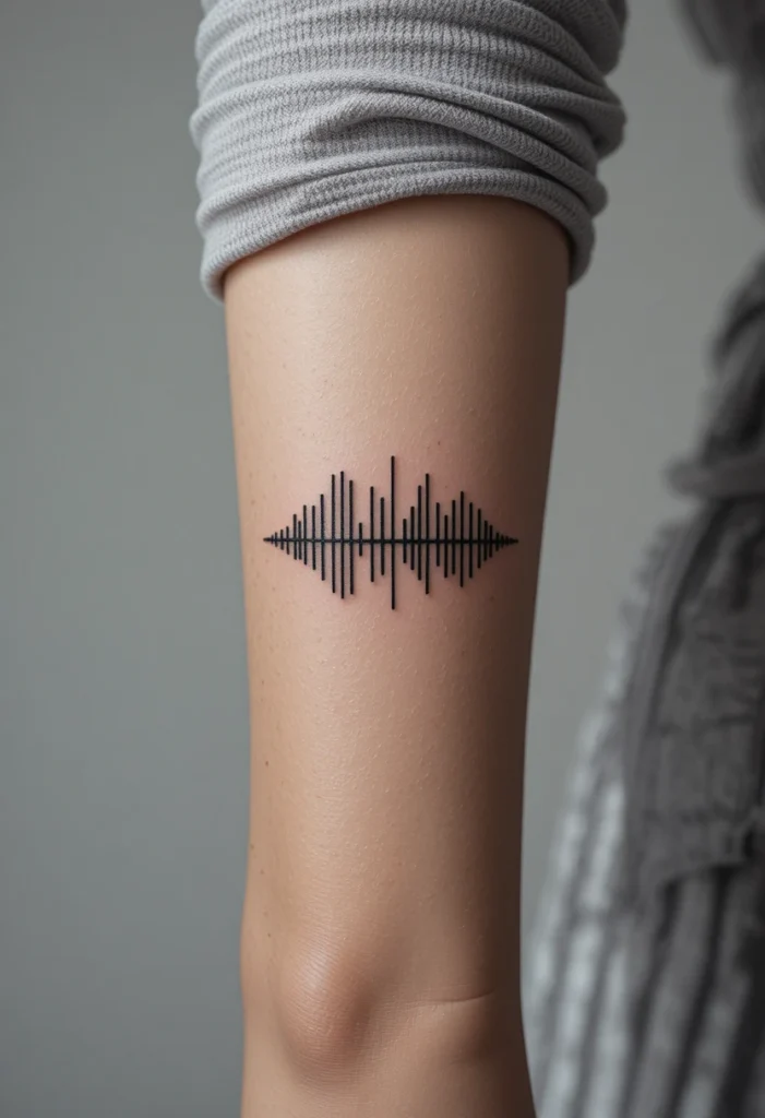 Sound Wave or Voice Note Tattoo