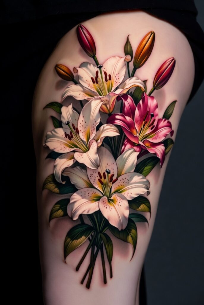 Bouquet-Style Lily Cluster