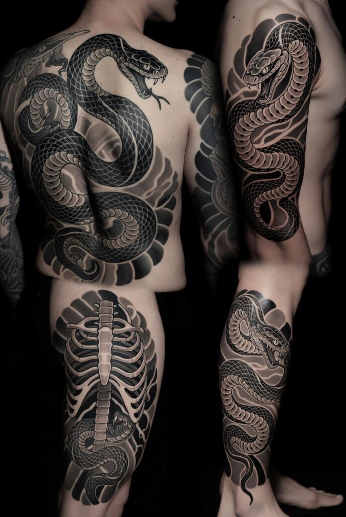 Snake and Skull Motif