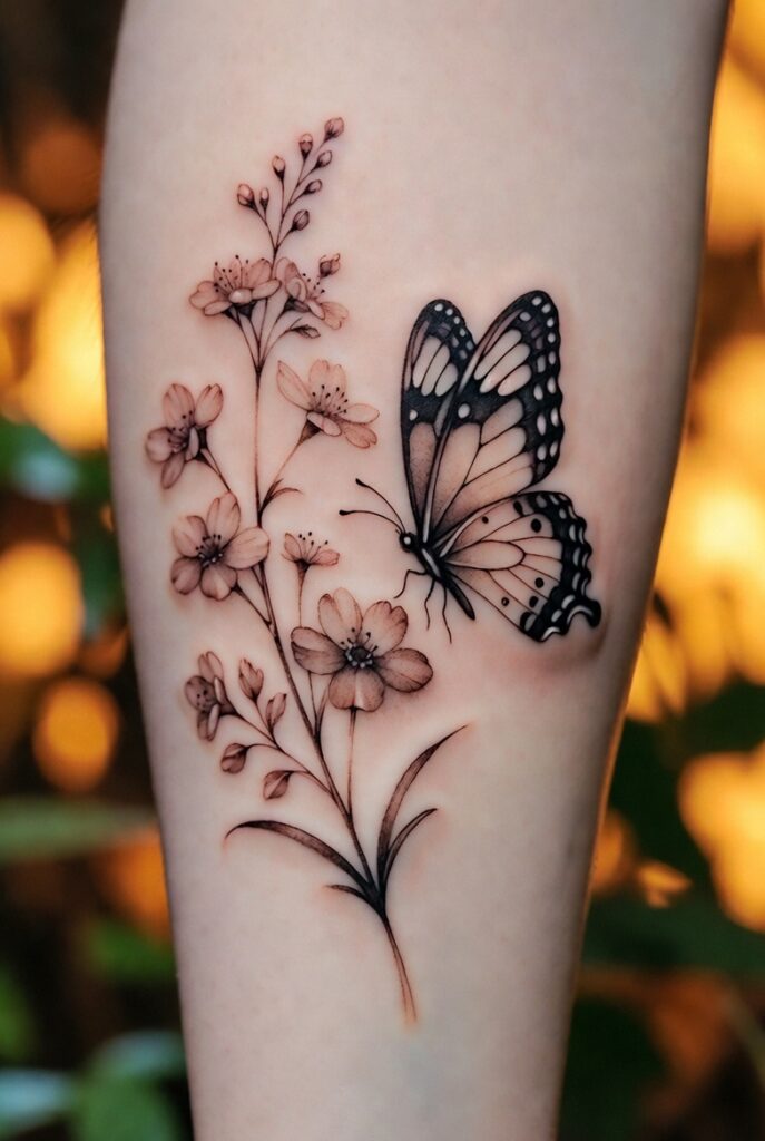 Wildflower and Butterfly Pairing