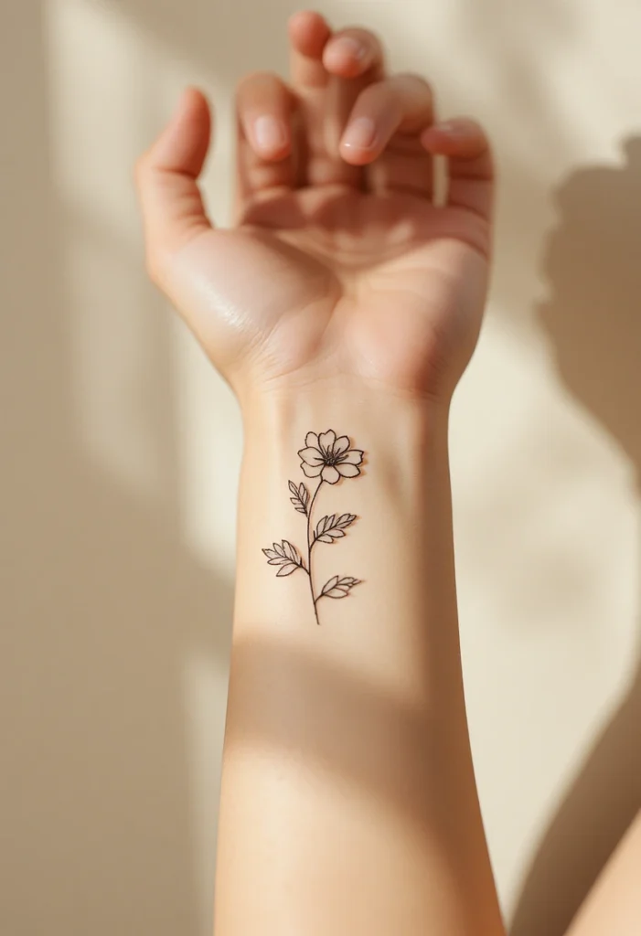 A Single Fine-Line Flower