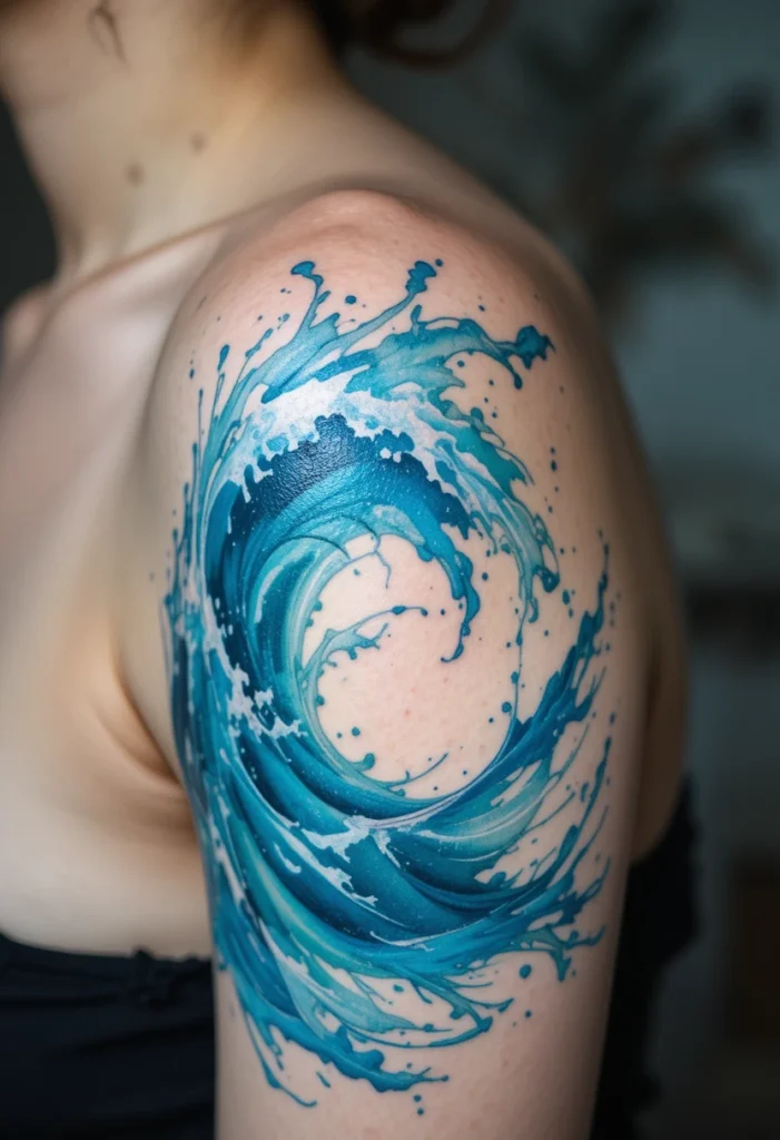 Watercolor Ocean Splash