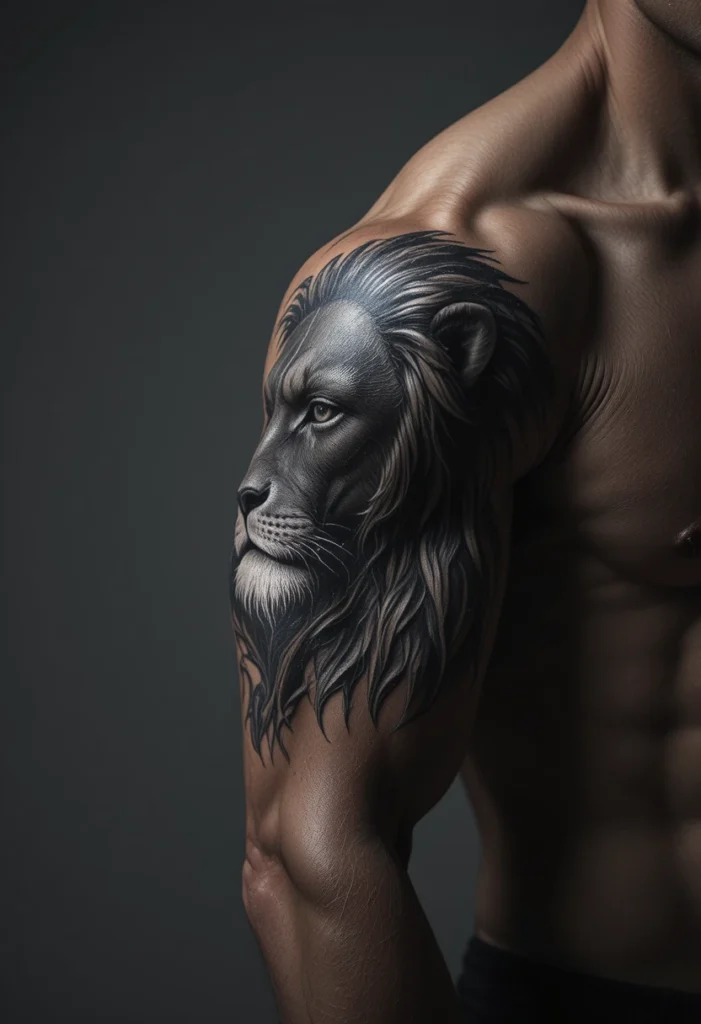 14 masculine tattoo ideas with deep meaning, including lion, wolf, dragon, and Viking-inspired designs