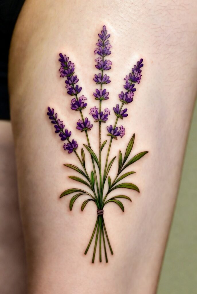 Minimalist Line Art Lavender
Lavender Tattoo Ideas