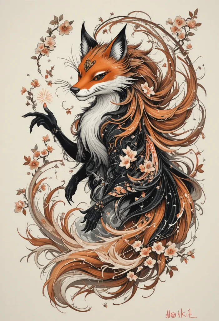 Kitsune Fox Spirit Tattoo