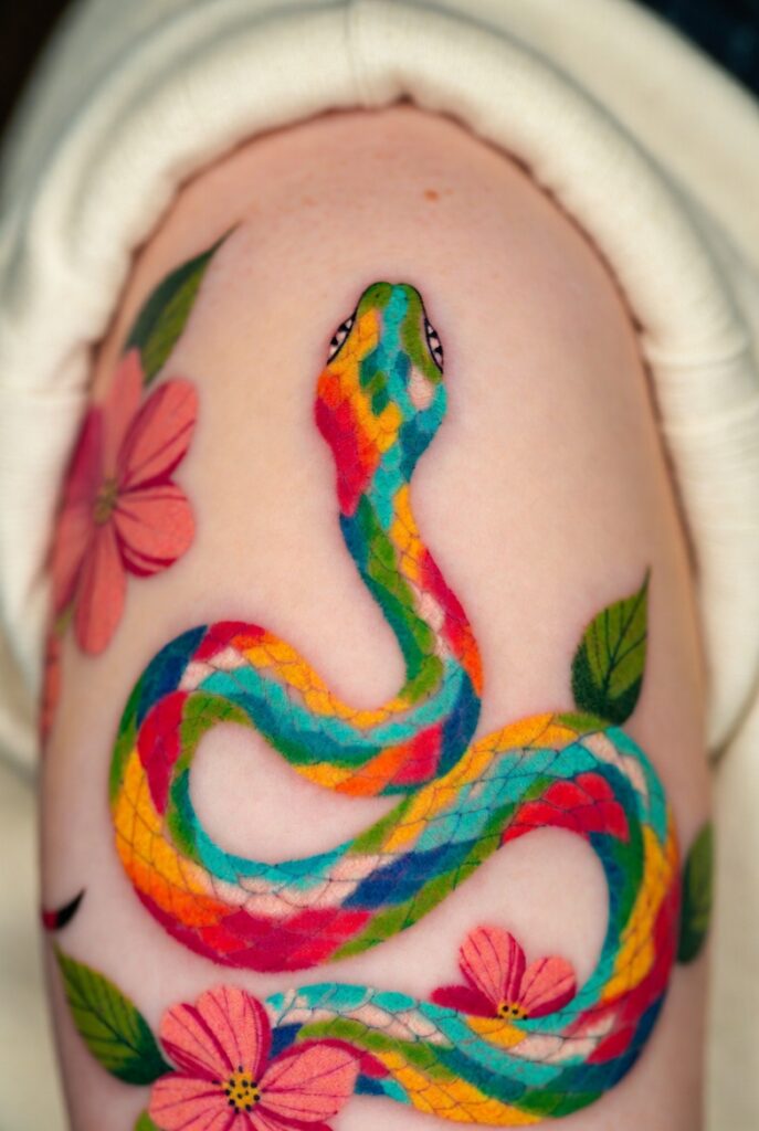Snake and Skull (Memento Mori)