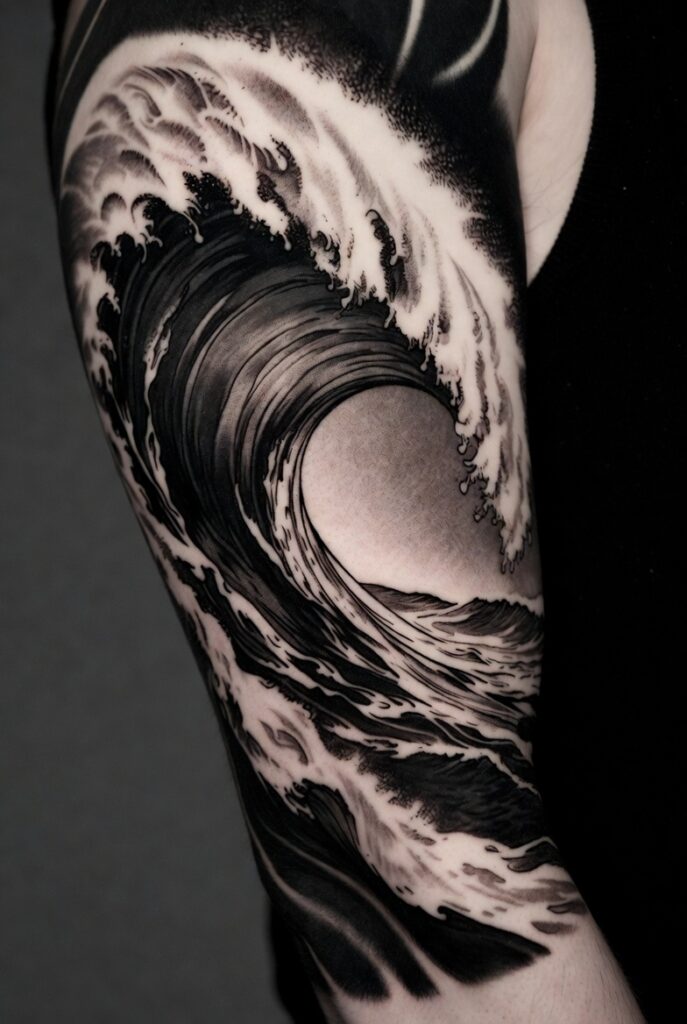 Celestial Nature Sleeve (Stars, Moon, and Trees)
