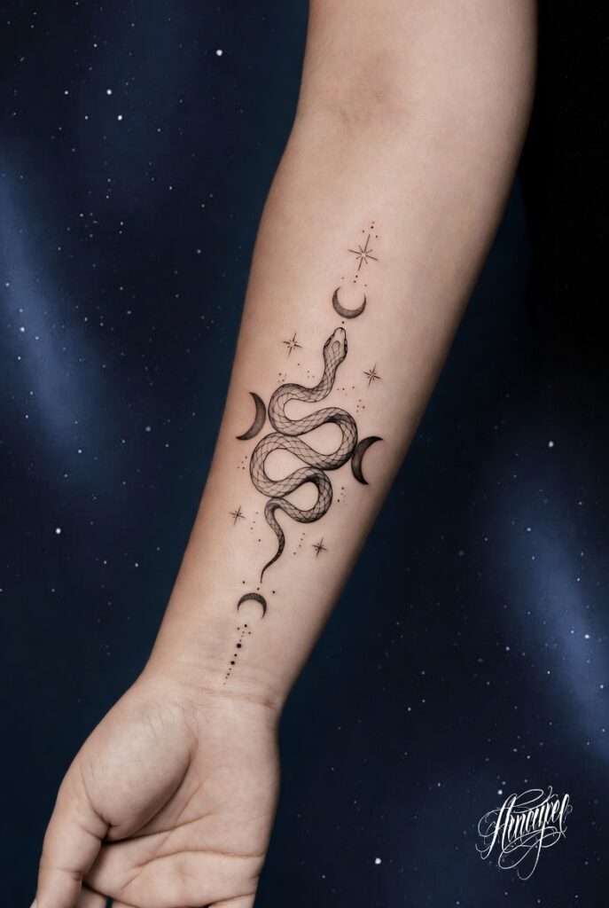 Spine Snake Tattoo