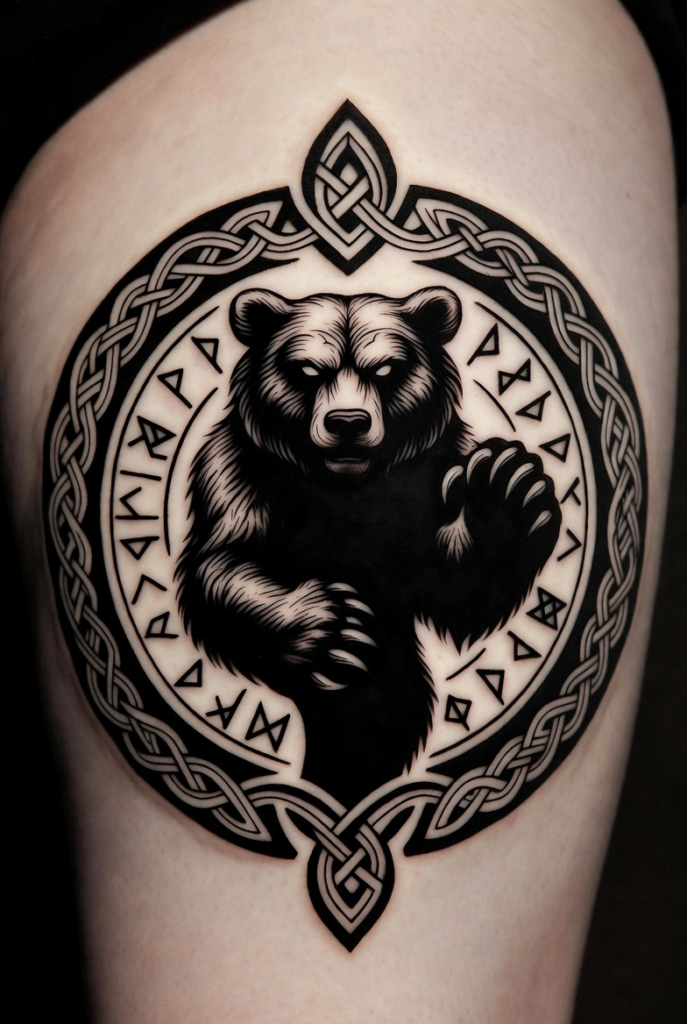 15. Norse-Inspired Bear Tattoo