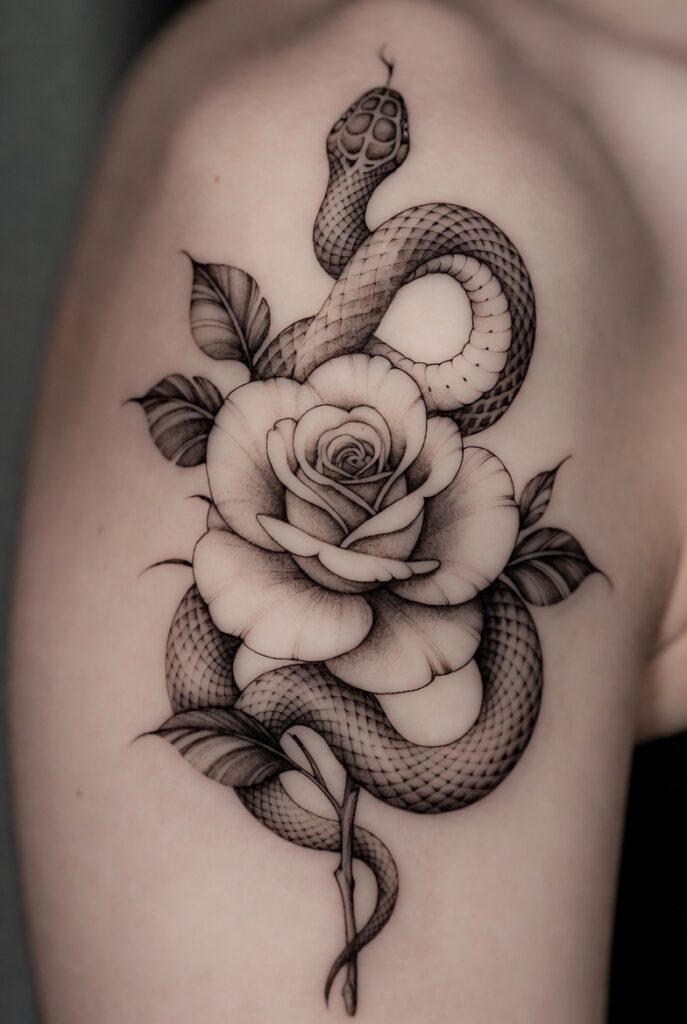 Snake Wrapped Around a Dagger