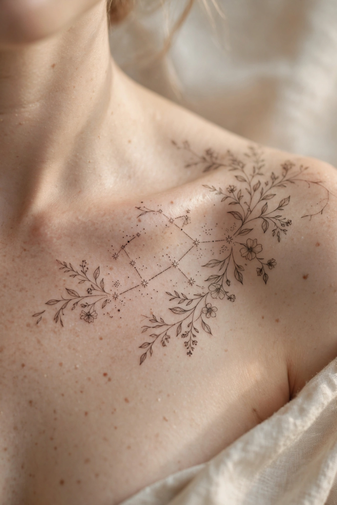 10. Watercolor Constellation Tattoo