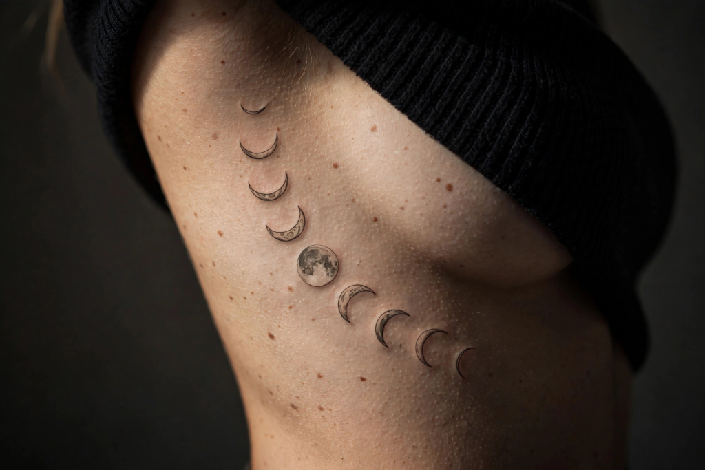 15 Moon Phase Tattoo Design Ideas