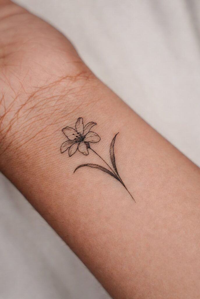 Small Lily Bud (Micro Tattoo)