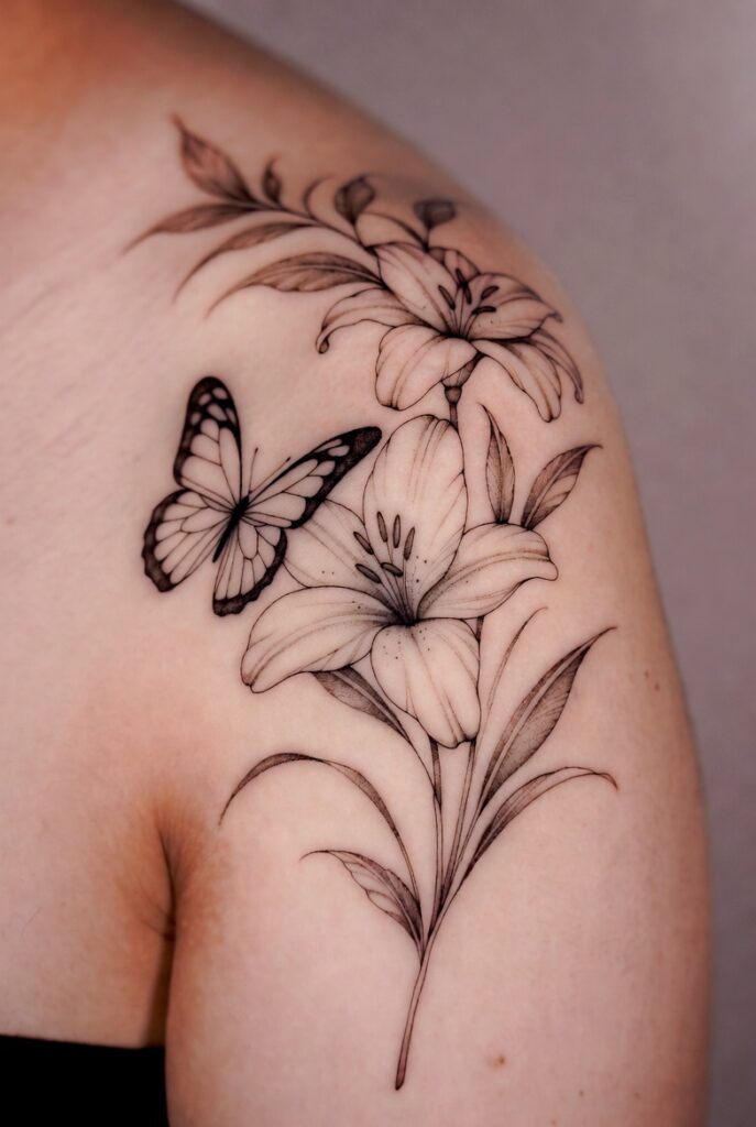 Lily and Butterfly Combo