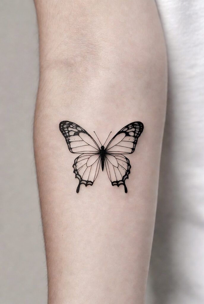 Minimalist & Fine-Line Butterflies