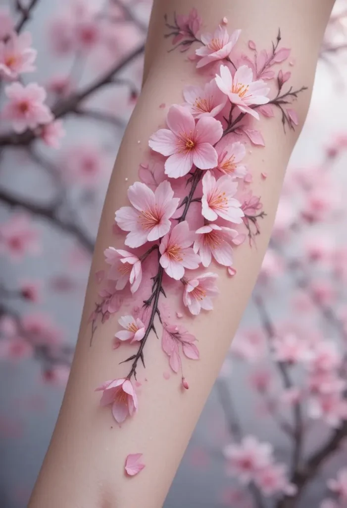 Cherry Blossom Drift Sleeve
