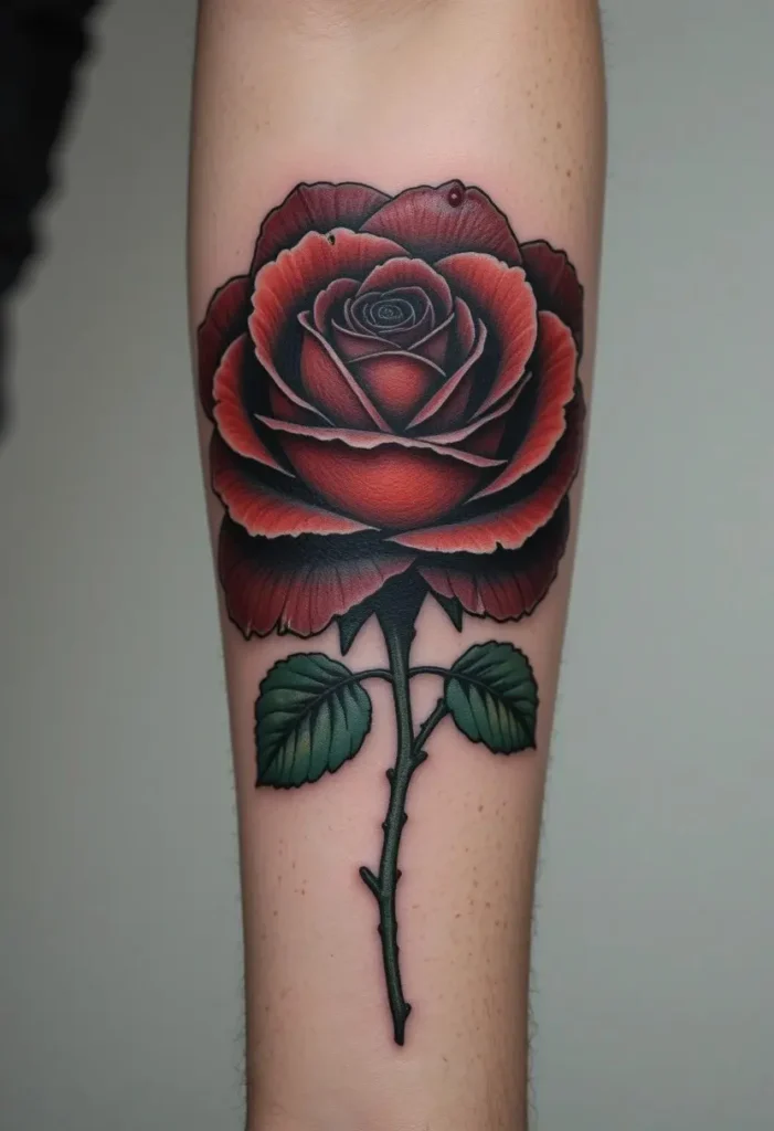 Neo-traditional tattoo idea featuring bold linework and vibrant color design on arm, inspired by 18 modern neo-traditional tattoo styles