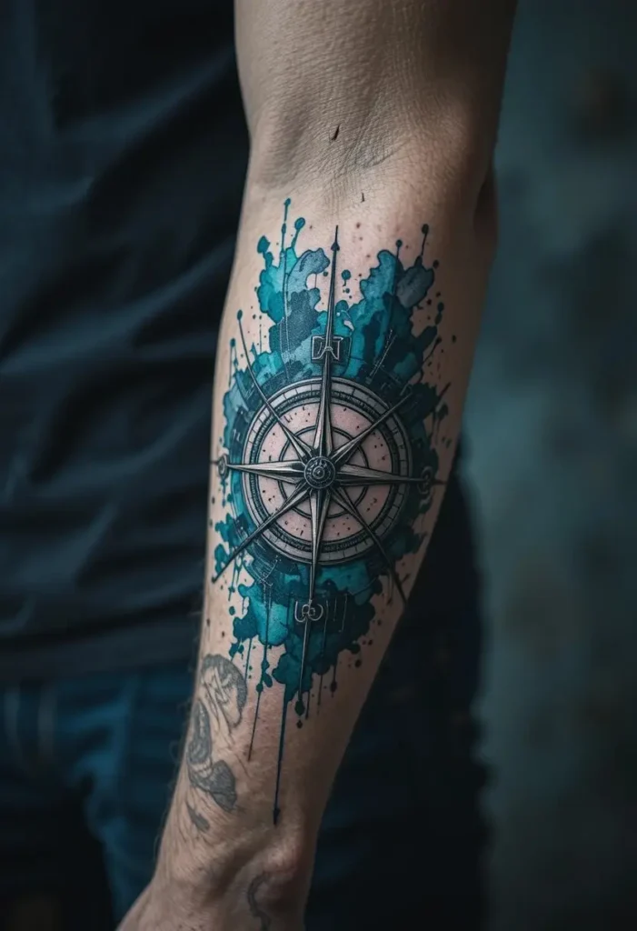 Watercolor Compass Sleeve