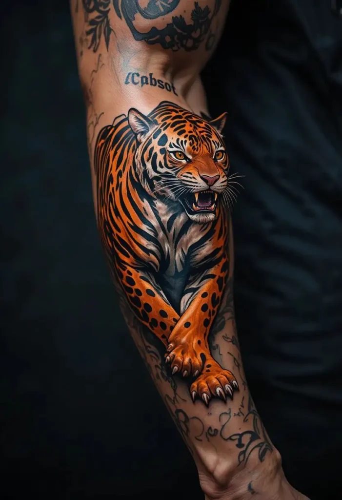 Jaguar or Tiger in Motion