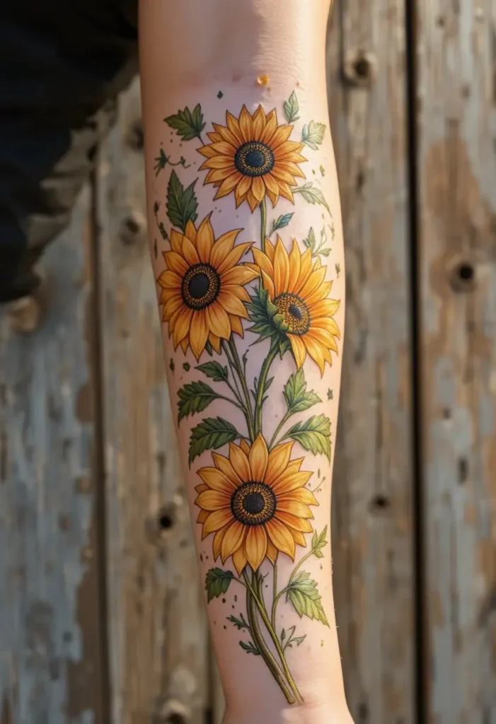 Botanical & Sunflower Sleeve