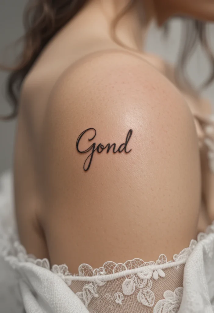 A Single Word in Cursive