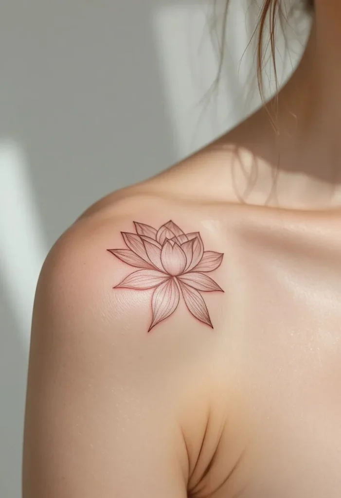 A Delicate Lotus Flower
