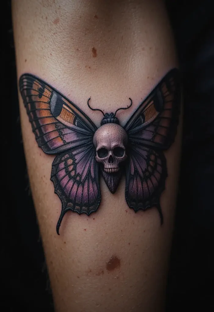 Moth With Skull Detailing